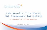 Lab Results Interfaces S&I Framework Initiative