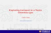 Exploring  transport in a  Tonks Girardeau gas