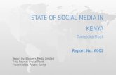 State of social media in  kenya Tumetoka Mbali Report No. A002