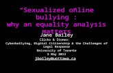 “Sexualized online bullying”: why an equality analysis matters