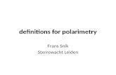 definitions for  polarimetry