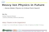 Heavy  Ion Physics in Future -- Dense  Matter Physics & Critical Point Search Nu Xu