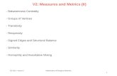 V2:  Measures and Metrics  (II)