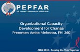 Organizational Capacity Development for Change Presenter: Amita  Mehrotra , FHI 360