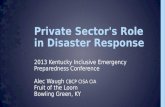 Private  Sector's Role in Disaster Response