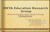 META Education Research Group Multimedia Education & Technology Assessment