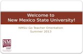 Welcome to  New Mexico State University!