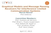 Graphical Models and Message Passing Receivers for Interference Limited  Communication Systems