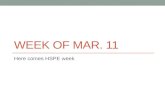 Week of Mar. 11