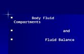 Body Fluid Compartments                       and               Fluid Balance