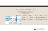 Antanya Chung, CPC, CPC-I,CRHC, CCP Director, Practice Management American College of Rheumatology