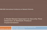 A Model-Based Approach to Security Flaw Detection of Network Protocol Implementation