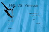 Milk VS. Vinegar