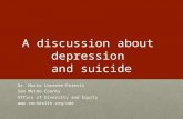 A discussion about  depression  and suicide