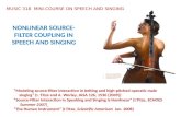 NONLINEAR SOURCE-FILTER COUPLING IN SPEECH AND SINGING
