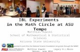 IBL Experiments  in  the  Math  Circle at ASU Tempe