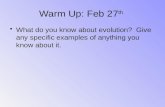 Warm Up: Feb 27 th