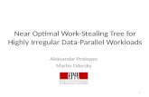 Near Optimal Work-Stealing Tree for Highly Irregular Data-Parallel Workloads