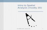 Intro to Spatial Analysis (mostly 2D)
