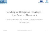 Funding of Religious Heritage – the Case of Denmark