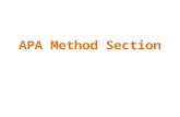 APA  Method Section