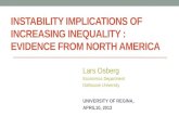 Instability Implications of Increasing  Inequality  :  Evidence  from North America