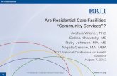 Are Residential Care Facilities “Community Services”?