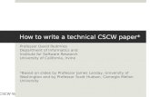 How to write a technical CSCW paper*