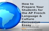 How to Prepare Your Students for the AP French Language & Culture Persuasive Essay