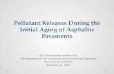 Pollutant Releases  During  the Initial Aging of Asphaltic Pavements