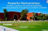 Powerful Partnerships:  Academic Advisors and Learning Specialists