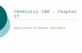 Chemistry 100 - Chapter 17