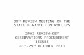 39 TH  REVIEW MEETING OF THE STATE FINANCE CONTROLLERS