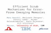 Efficient Scrub Mechanisms for Error-Prone Emerging Memories