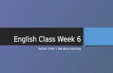 English Class Week  6