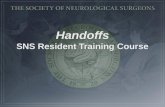 Handoffs SNS Resident Training Course