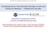 Preindustrial to  Present-day Changes in OH and Methane lifetime – Preliminary Results