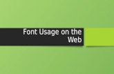 Font Usage on the Web