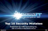 Top 10 Security Mistakes