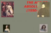 THE AGE OF ABSOLUTISM (1550-1800)