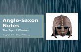 Anglo-Saxon Notes
