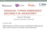 Gradual typing Embedded securely in javascript