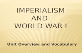 Imperialism and  World War I