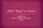 iPad “ App”y  Hour!
