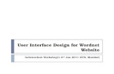 User Interface Design for  Wordnet  Website
