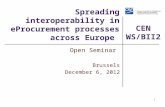 Spreading  i nteroperability  in  eProcurement  processes across  Europe