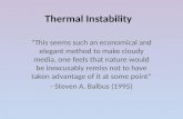 Thermal Instability