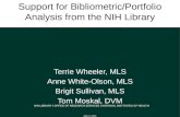 Support for  Bibliometric /Portfolio Analysis from the NIH Library