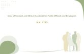 Code of Conduct and Ethical Standards for Public Officials and Employees