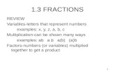 1.3 FRACTIONS